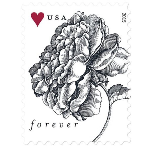 Vintage Rose forever US postage stamp-sheet of 20 - Picture 1 of 3